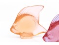 Set Of Two French, Lalique Tinted Glass Fish