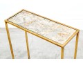 Vintage Gilt Metal And Glass Tiered Occasional Table