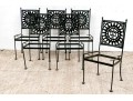 Set Of Six Arthur Umanoff Mid-Century Iron Chair Frames
