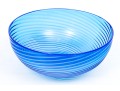 Blue Swirled Glass Bowl