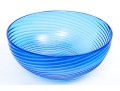 Blue Swirled Glass Bowl