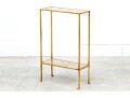Vintage Gilt Metal And Glass Tiered Occasional Table