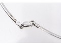 14K White Gold Line Necklace With Iolite And Diamonds