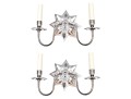 Pair Of Vaughan Polaris Star Wall Two Light Sconces