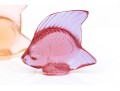 Set Of Two French, Lalique Tinted Glass Fish