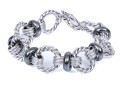Sterling Silver Twist Link Bracelet