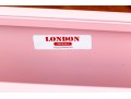 Chic Pink Finished Heavy Steel Desk With Leisuremod Lucite Desk Chair