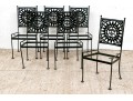 Set Of Six Arthur Umanoff Mid-Century Iron Chair Frames