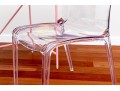 Chic Pink Finished Heavy Steel Desk With Leisuremod Lucite Desk Chair