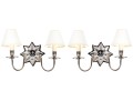 Pair Of Vaughan Polaris Star Wall Two Light Sconces