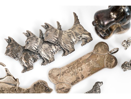 Sterling Silver Assorted Lot Of Wonderful Dog Motif Jewelry Pieces