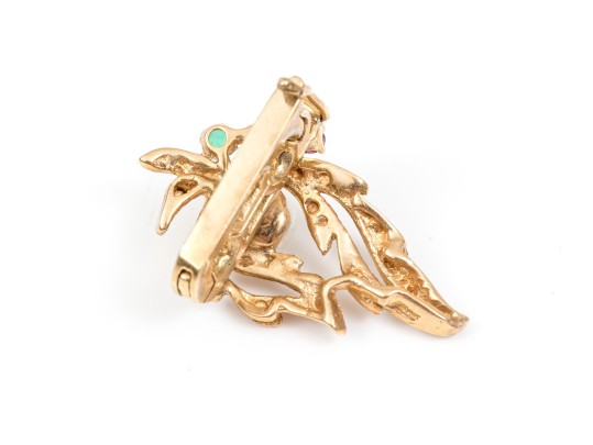 14k Yellow Gold Vintage Cultured Pearl, Ruby, Sapphire, Emerald Bead Enhancer