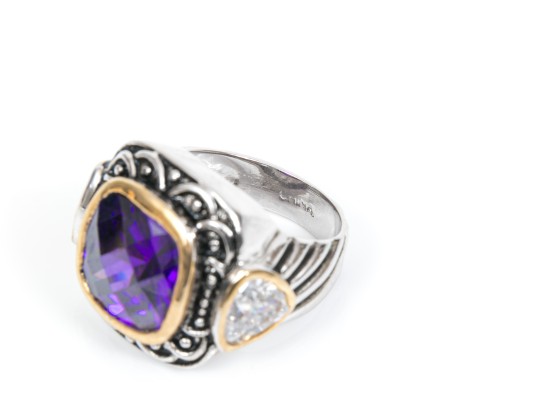 Sterling Silver Pair Of Chunky Contemporary Rings, Size 6