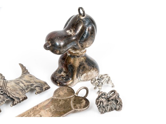 Sterling Silver Assorted Lot Of Wonderful Dog Motif Jewelry Pieces