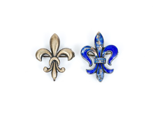 Assorted Sterling Silver Lot Of Striking Fleuer De Lis Motif Jewelry Pieces