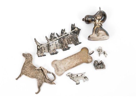 Sterling Silver Assorted Lot Of Wonderful Dog Motif Jewelry Pieces
