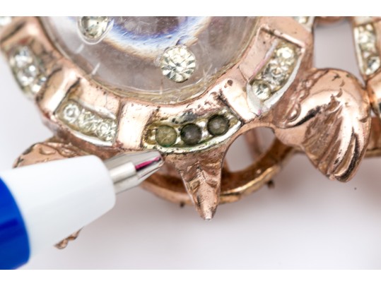 Coro Duette Fabulous Sterling Silver And Rose Vermeil Double Turtle Brooch/dress Clips