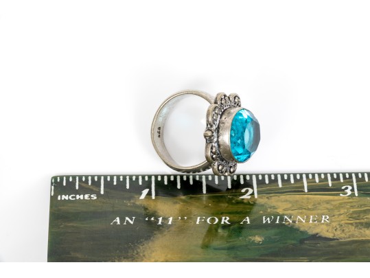 Sterling Silver Colorful Chunky Collection Of Assorted Rings, Size 7