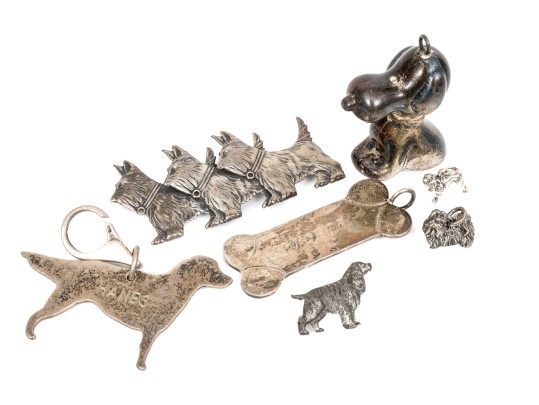 Sterling Silver Assorted Lot Of Wonderful Dog Motif Jewelry Pieces