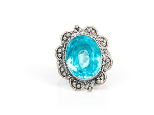 Sterling Silver Colorful Chunky Collection Of Assorted Rings, Size 7