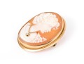 14k Yellow Gold Pretty Small Simply Framed Cameo Brooch/pendant