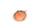 10k Yellow Gold Handsome Vintage Flat Twisted Framed Cameo Pin/pendant