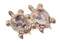 Coro Duette Fabulous Sterling Silver And Rose Vermeil Double Turtle Brooch/dress Clips