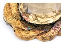 14k Yellow Gold And Silver Antique Pale Citrine Brooch, App. 19.56 CTS, Chased Border