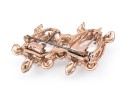 Coro Duette Fabulous Sterling Silver And Rose Vermeil Double Turtle Brooch/dress Clips