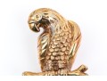 14k Yellow Gold Handsome Textured Figural Electroform Parrot Brooch