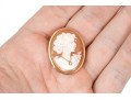 14k Yellow Gold Pretty Small Simply Framed Cameo Brooch/pendant