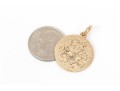 14k Yellow Gold Handsome St. George Slaying The Dragon Medal