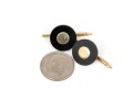 14k Yellow Gold Pair Of Black Onyx Shirt Studs