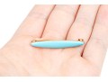 14k Yellow Gold Pretty Vintage Turquoise Blue Enamel Scatter Pin