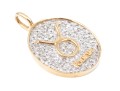 14k Yellow Gold Fun Pave Diamond Set Taurus Pendant, App. 0.19 TCW