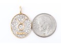 14k Yellow Gold Fun Pave Diamond Set Taurus Pendant, App. 0.19 TCW