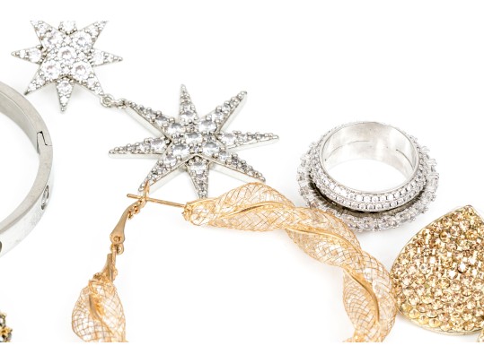 Collection Of Assorted Striking Costume Jewelry Pieces