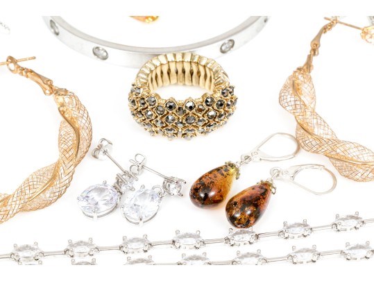 Collection Of Assorted Striking Costume Jewelry Pieces