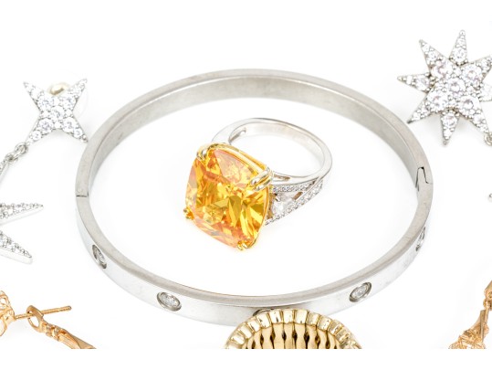 Collection Of Assorted Striking Costume Jewelry Pieces