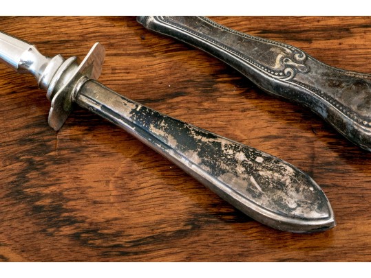 Silver Plated And Stainless Steel Collection Of Serving Pieces