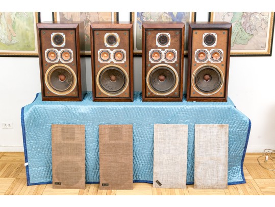 Set Of Four Vintage KLH Model Five Acoustic-Suspension Speakers