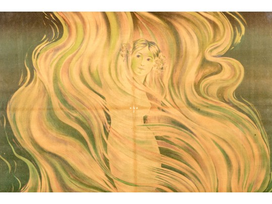 Ernest B. Lem (French, 1869-1930) Lithographic Poster Starring Actress Maryska Recsey