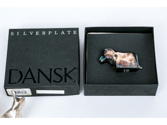 Vintage Collection Of Seven Dansk Silver-plated Animal Figures