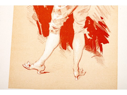 Jules Cheret (French, 1836-1932) 1896 Lithograph, Lady Harlequin