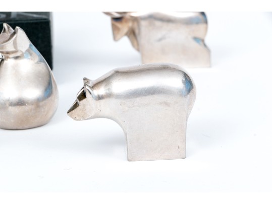 Vintage Collection Of Seven Dansk Silver-plated Animal Figures