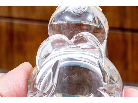 Steuben Crystal Model Of A Rabbit With Elongated Ears