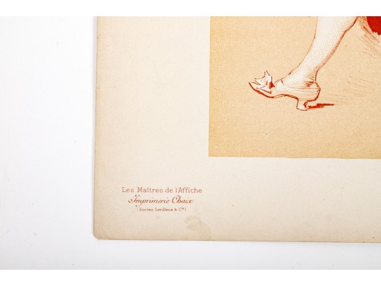 Jules Cheret (French, 1836-1932) 1896 Lithograph, Lady Harlequin