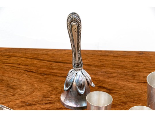 Collection Of Twenty-six Pieces Of Silver Plated Table Top Items And Serving Wares