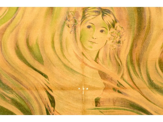 Ernest B. Lem (French, 1869-1930) Lithographic Poster Starring Actress Maryska Recsey