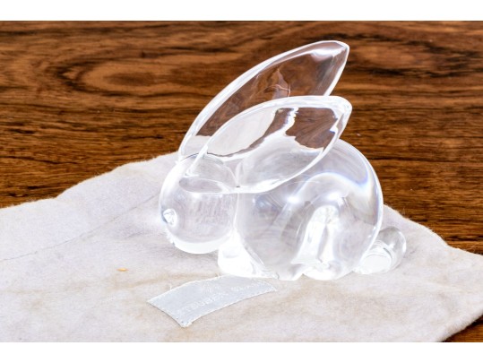 Steuben Crystal Model Of A Rabbit With Elongated Ears
